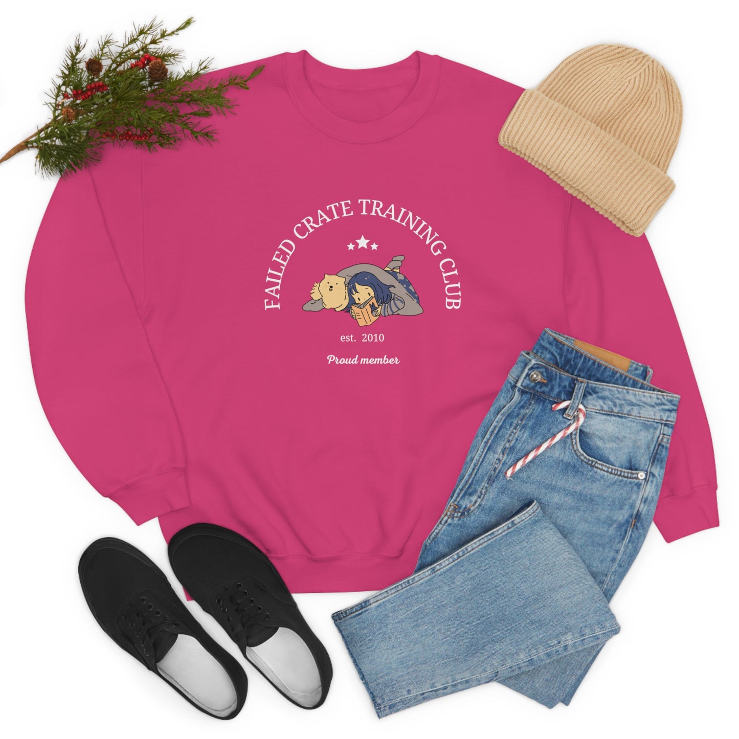 Failed Crate Training Unisex Crewneck Sweatshirt