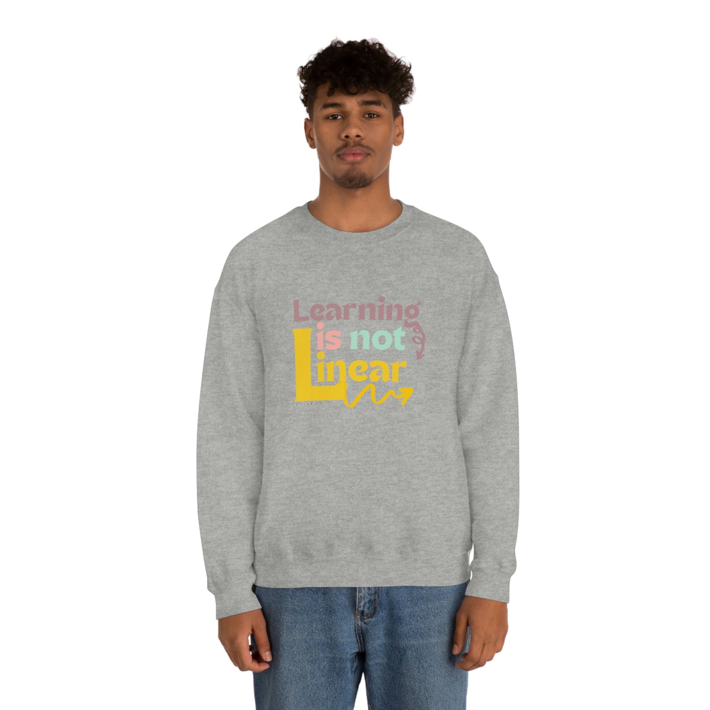 Learning Is Not Linear Unisex Crewneck Sweatshirt