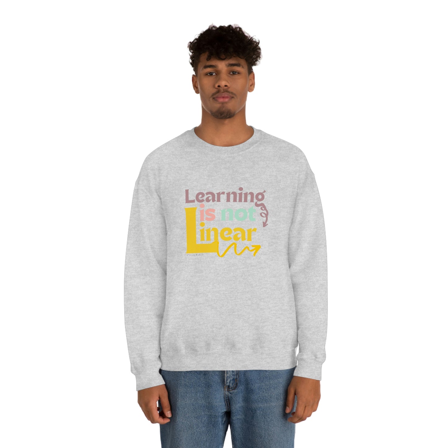 Learning Is Not Linear Unisex Crewneck Sweatshirt