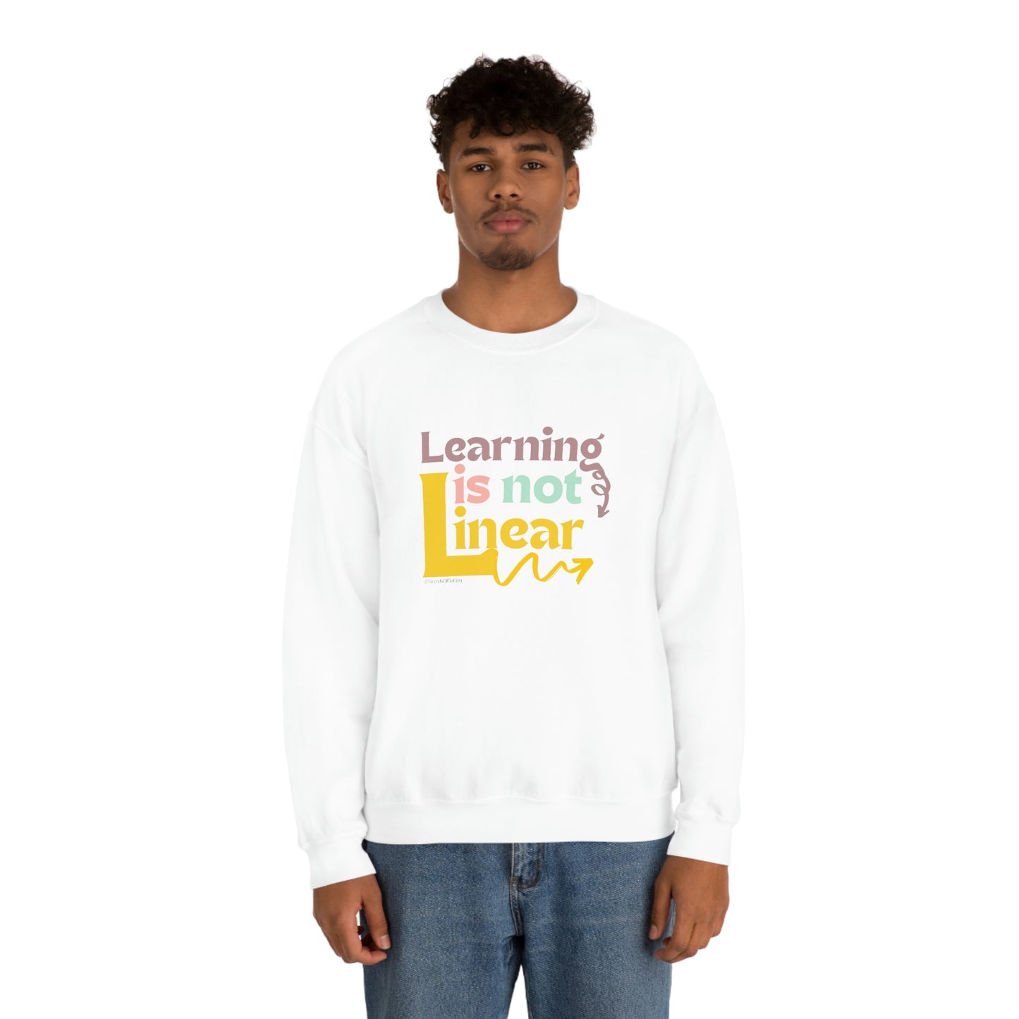Learning Is Not Linear Unisex Crewneck Sweatshirt