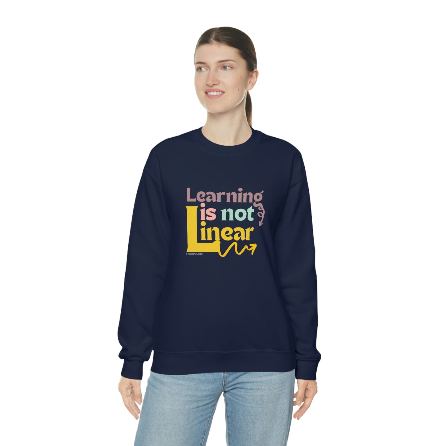 Learning Is Not Linear Unisex Crewneck Sweatshirt
