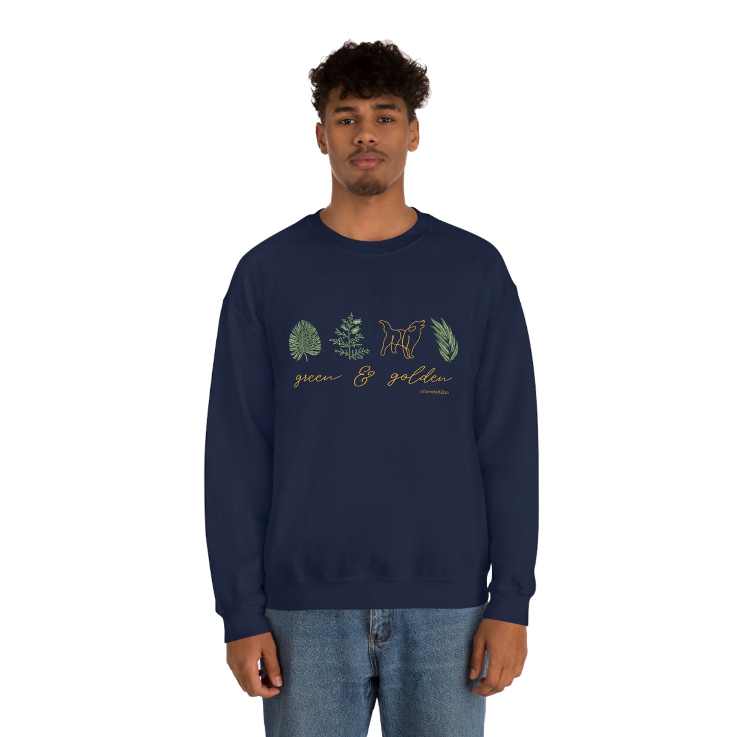 Green & Golden Unisex Crewneck Sweatshirt
