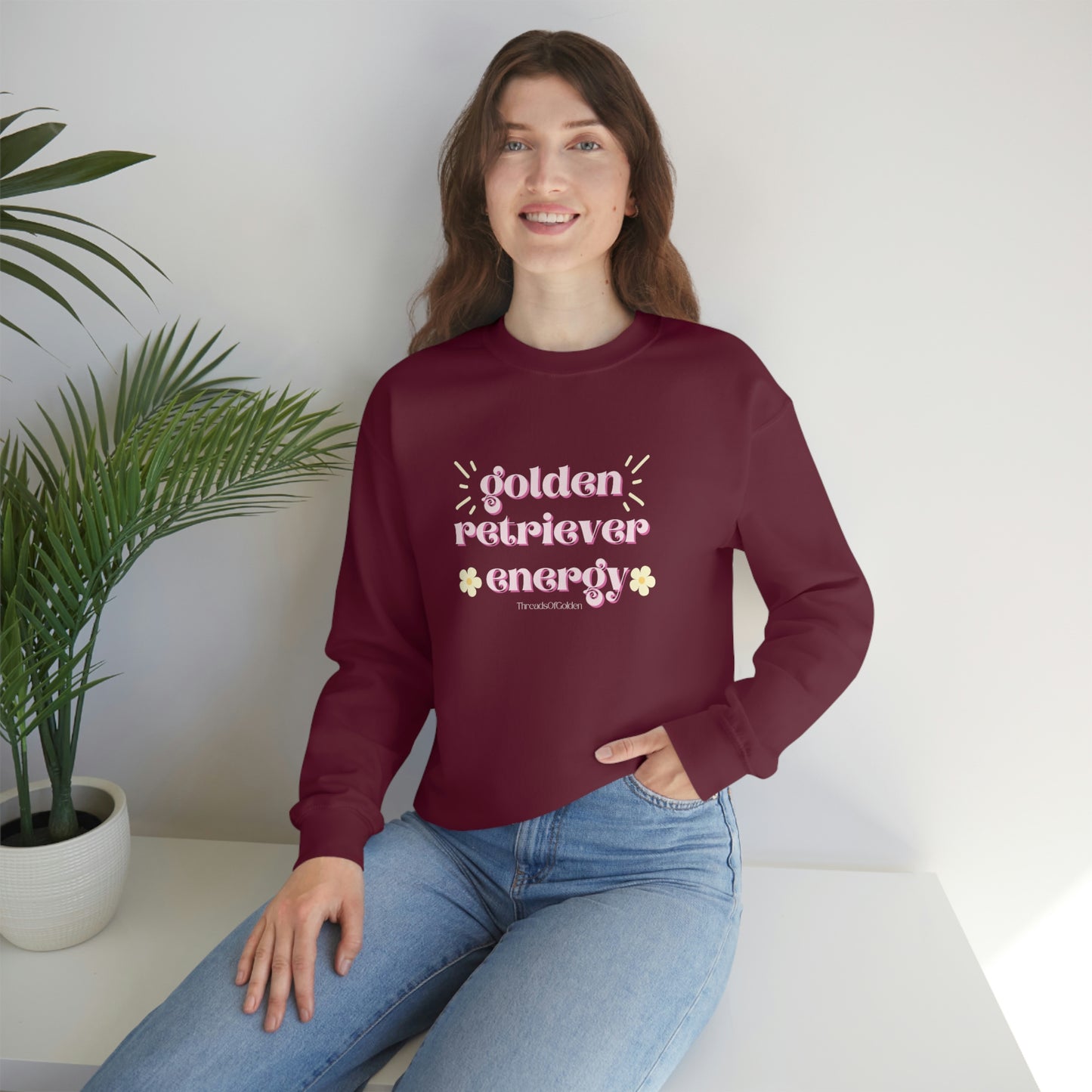 Golden Retriever Energy Crewneck Sweatshirt