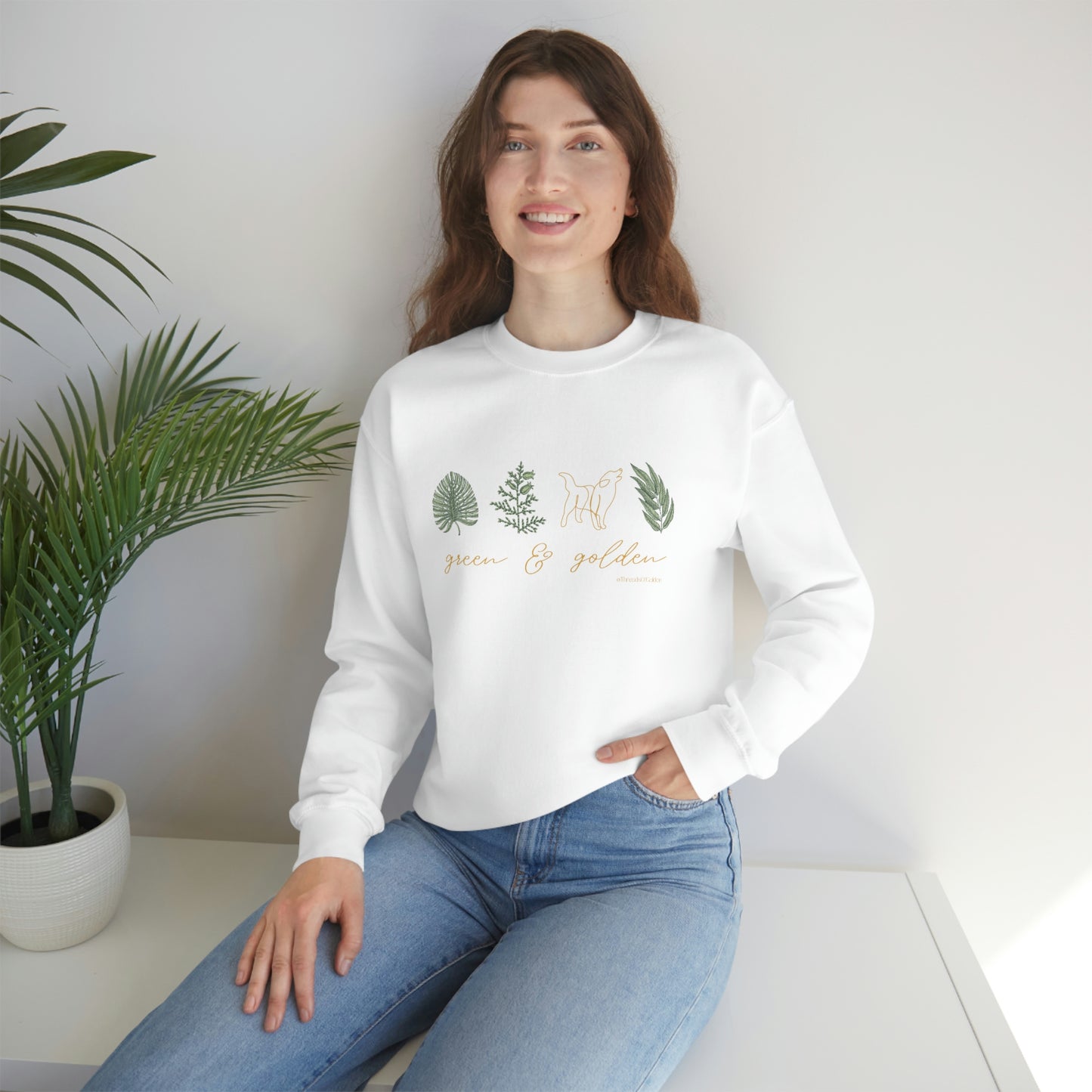 Green & Golden Unisex Crewneck Sweatshirt