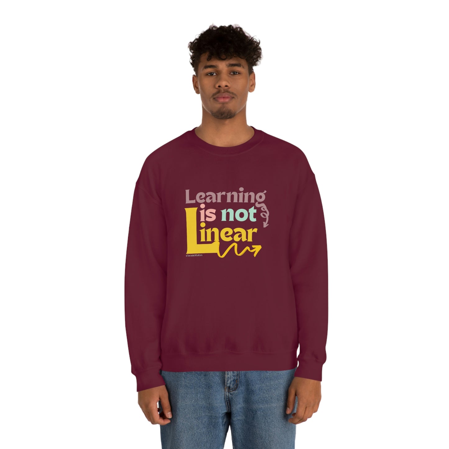 Learning Is Not Linear Unisex Crewneck Sweatshirt