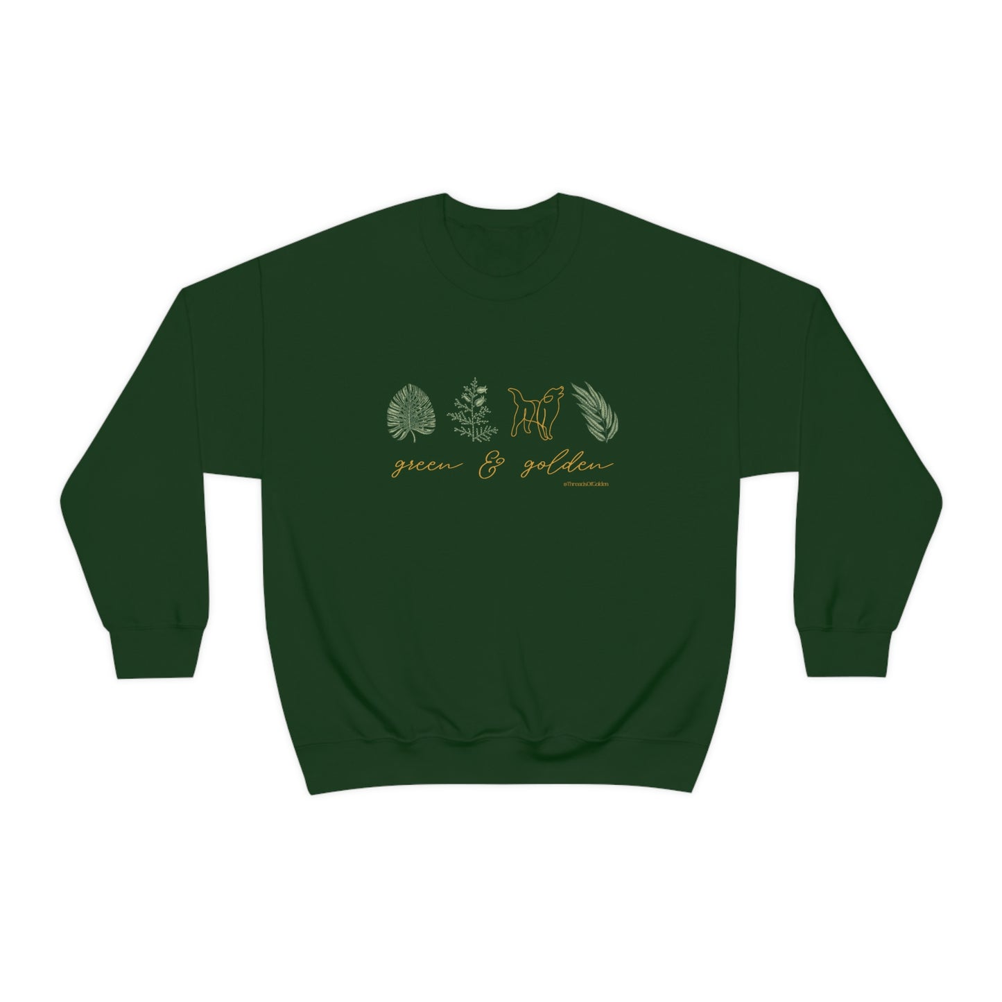 Green & Golden Unisex Crewneck Sweatshirt