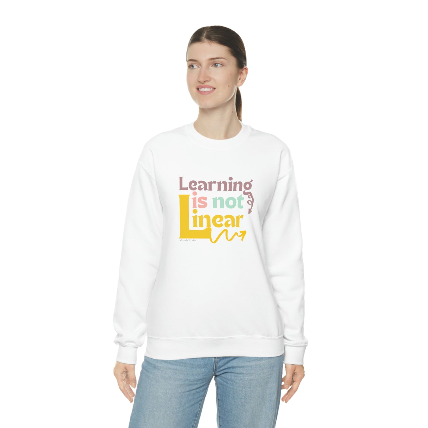 Learning Is Not Linear Unisex Crewneck Sweatshirt