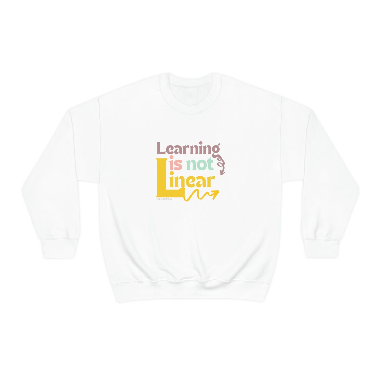 Learning Is Not Linear Unisex Crewneck Sweatshirt