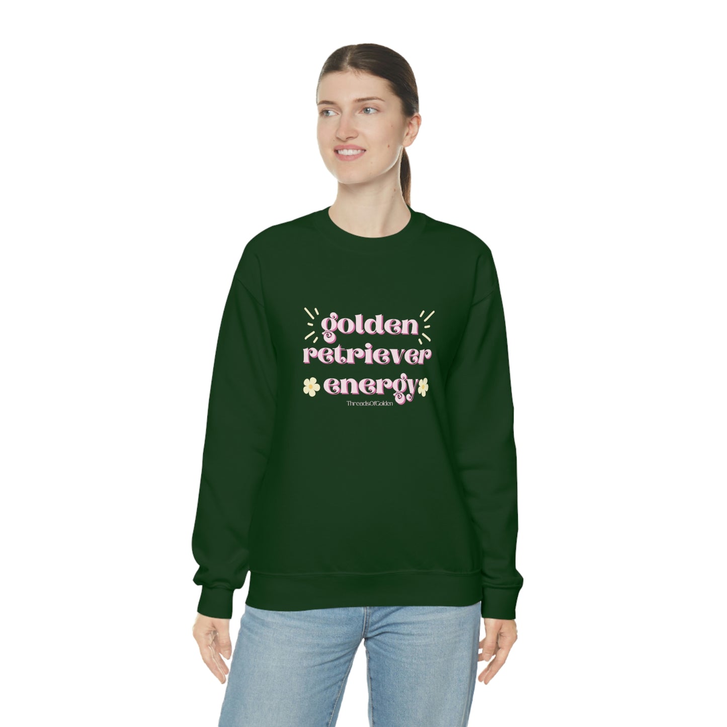 Golden Retriever Energy Crewneck Sweatshirt
