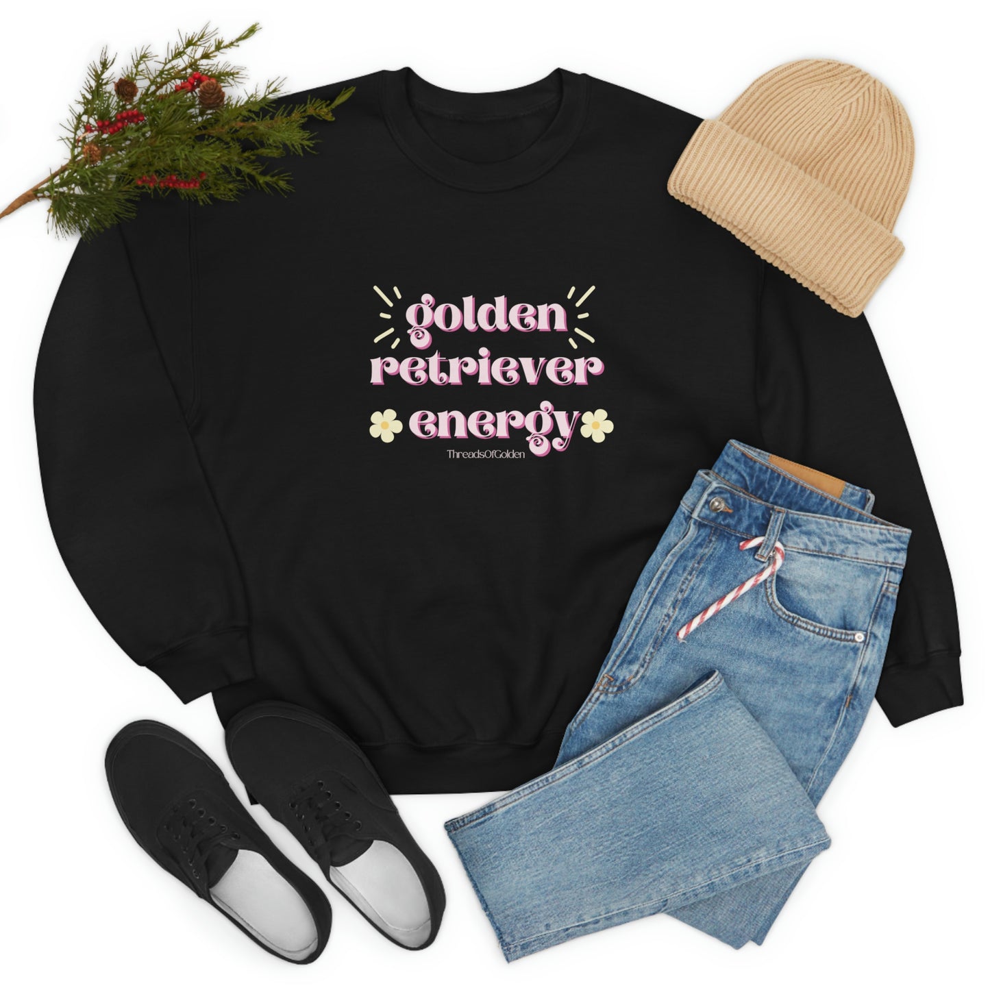 Golden Retriever Energy Crewneck Sweatshirt