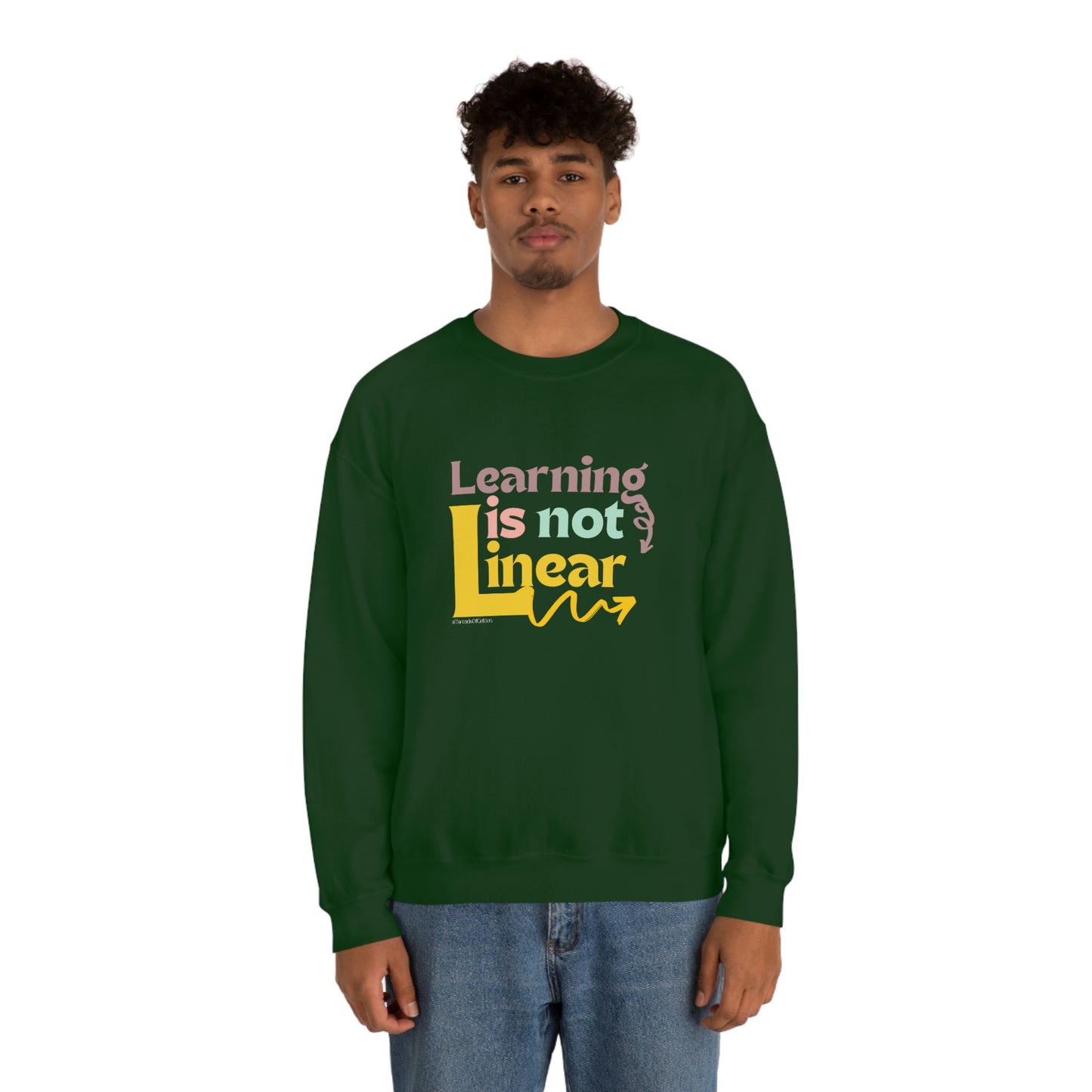 Learning Is Not Linear Unisex Crewneck Sweatshirt