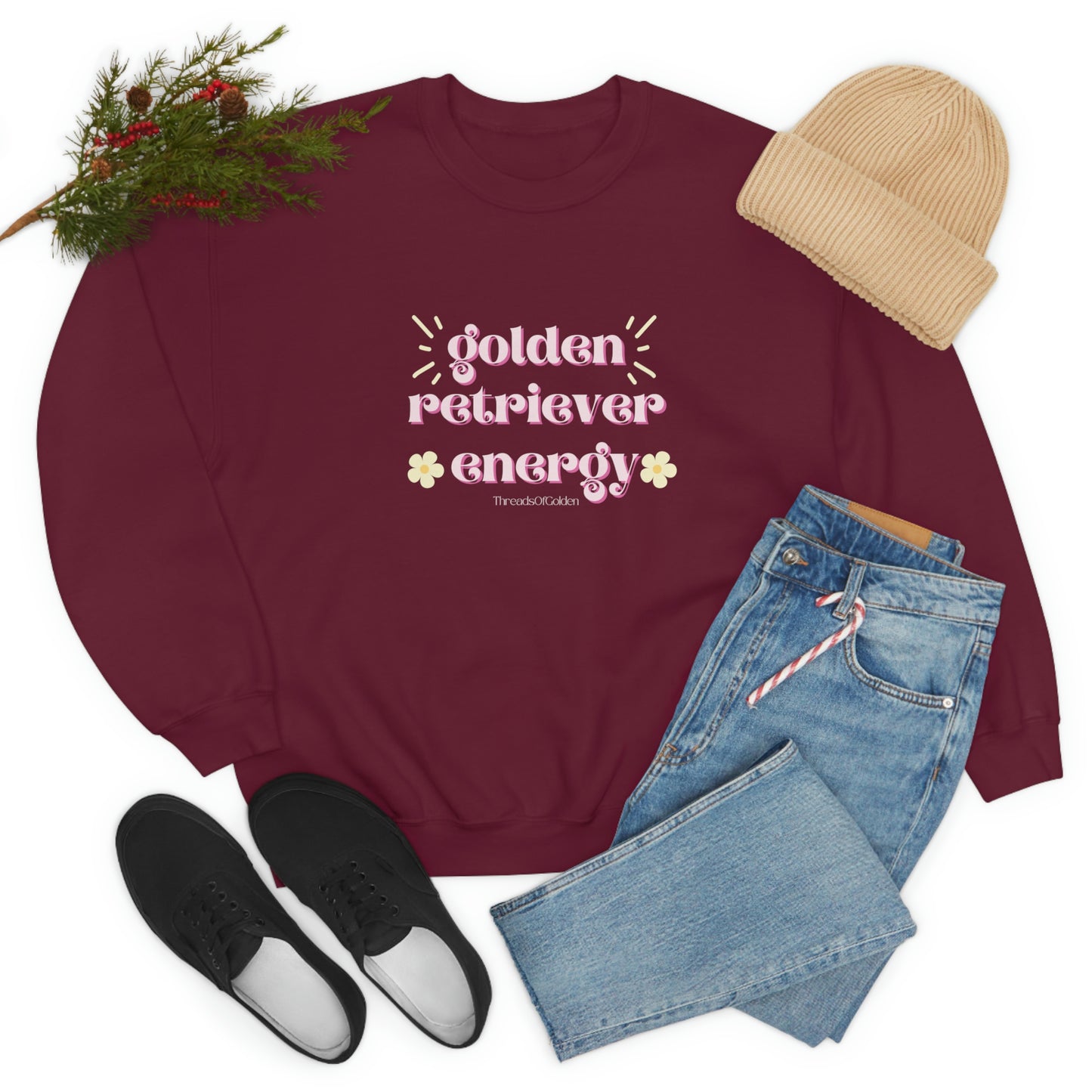Golden Retriever Energy Crewneck Sweatshirt