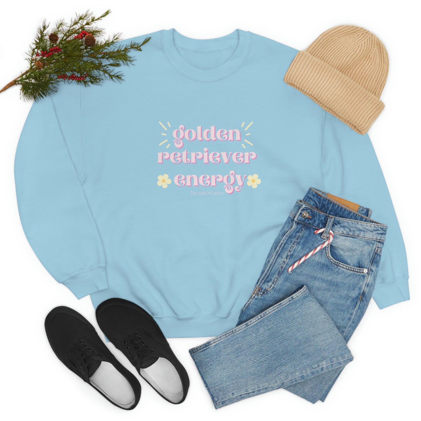 Golden Retriever Energy Crewneck Sweatshirt