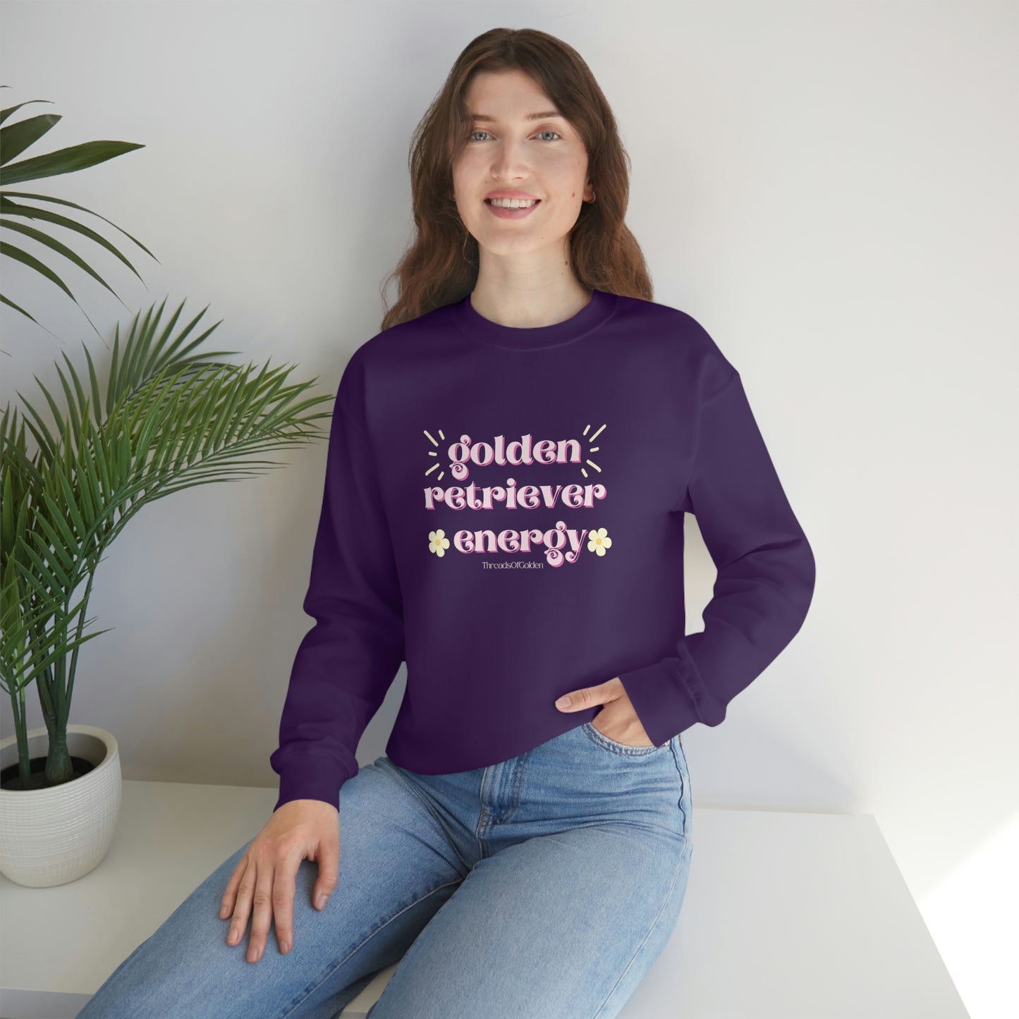 Golden Retriever Energy Crewneck Sweatshirt