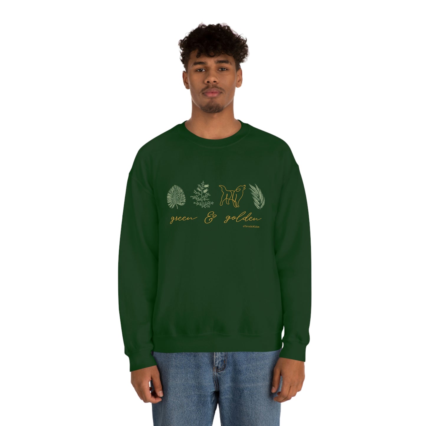 Green & Golden Unisex Crewneck Sweatshirt
