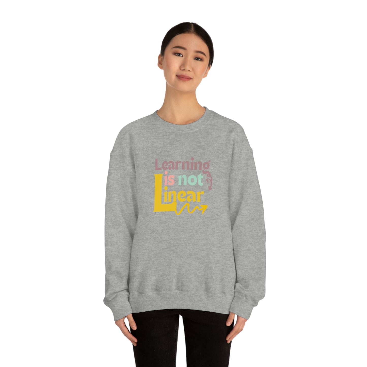 Learning Is Not Linear Unisex Crewneck Sweatshirt