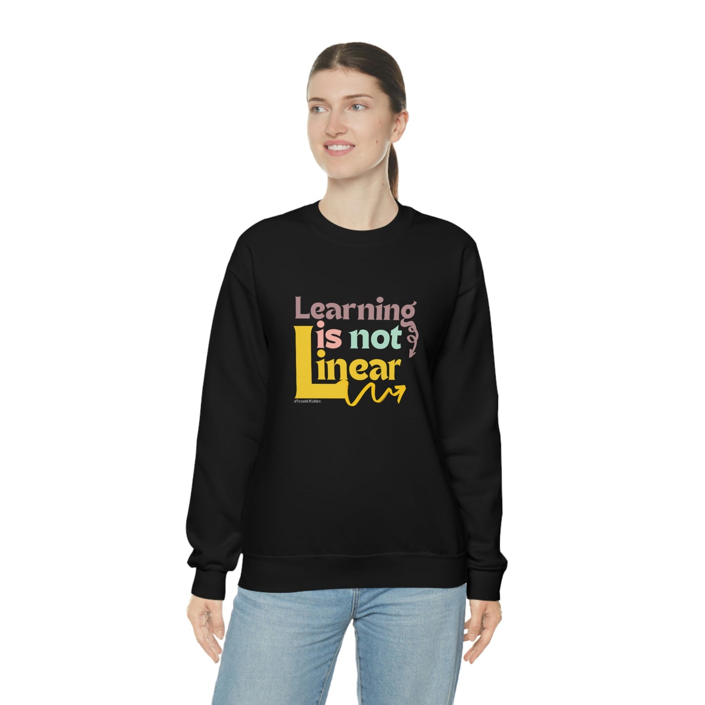 Learning Is Not Linear Unisex Crewneck Sweatshirt