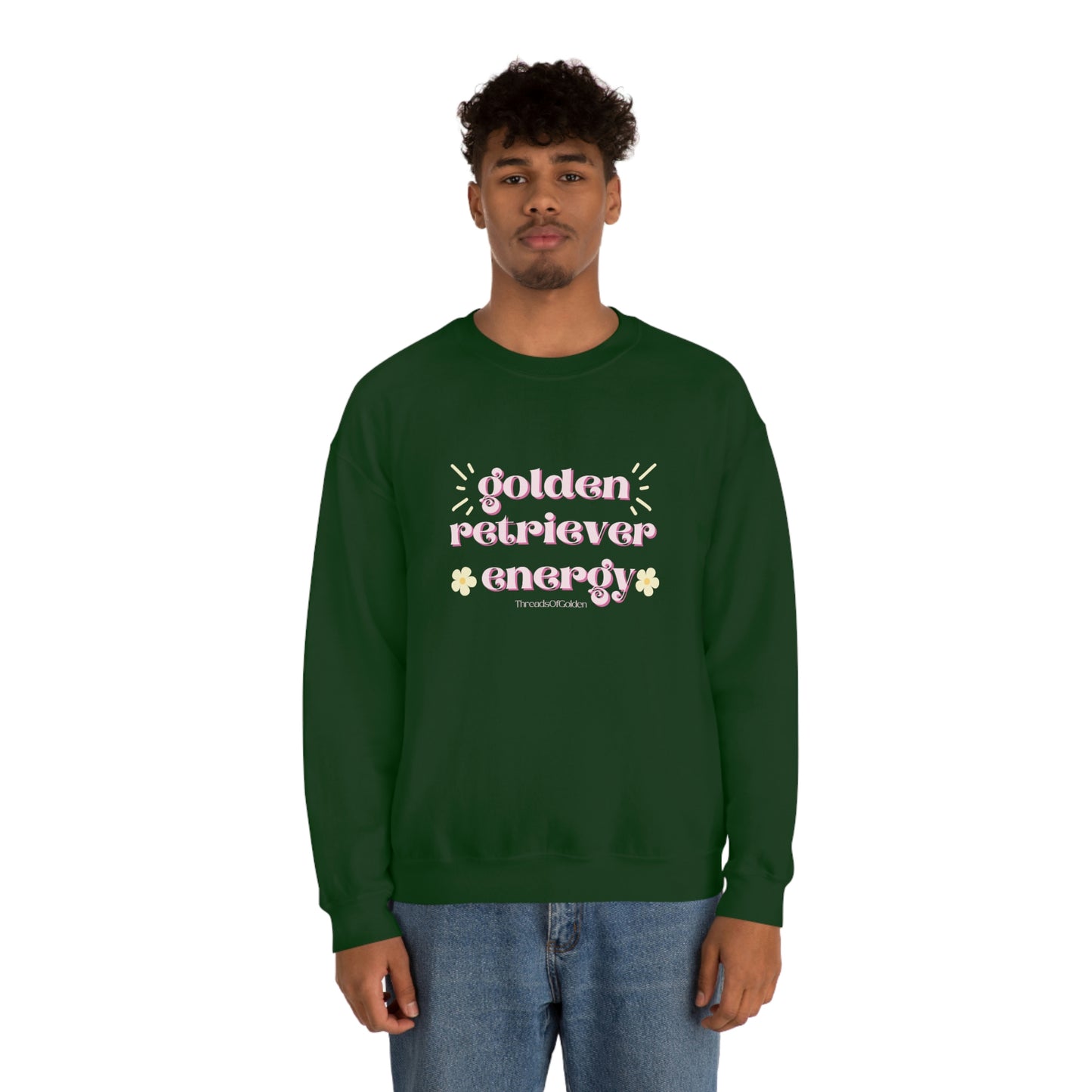 Golden Retriever Energy Crewneck Sweatshirt