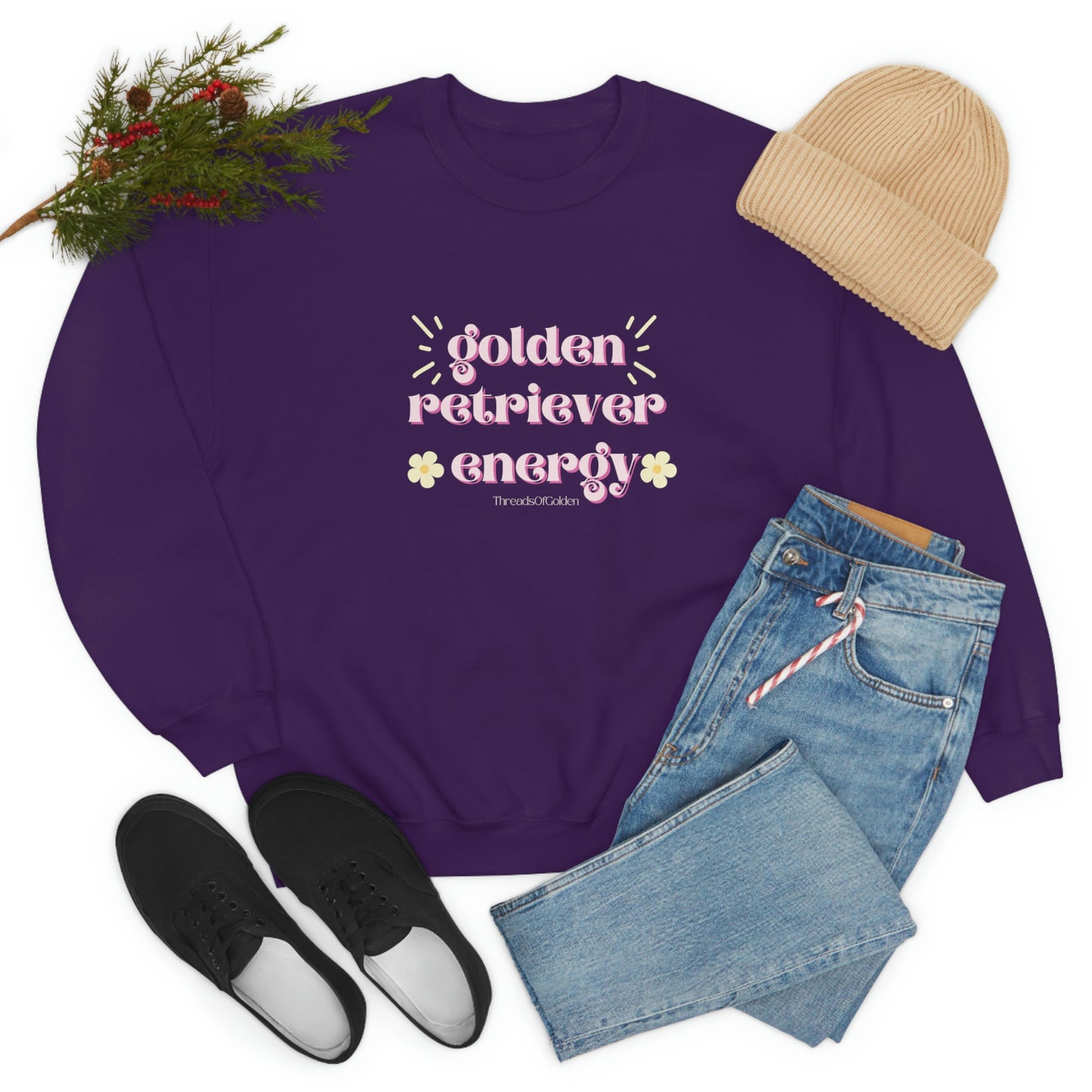 Golden Retriever Energy Crewneck Sweatshirt