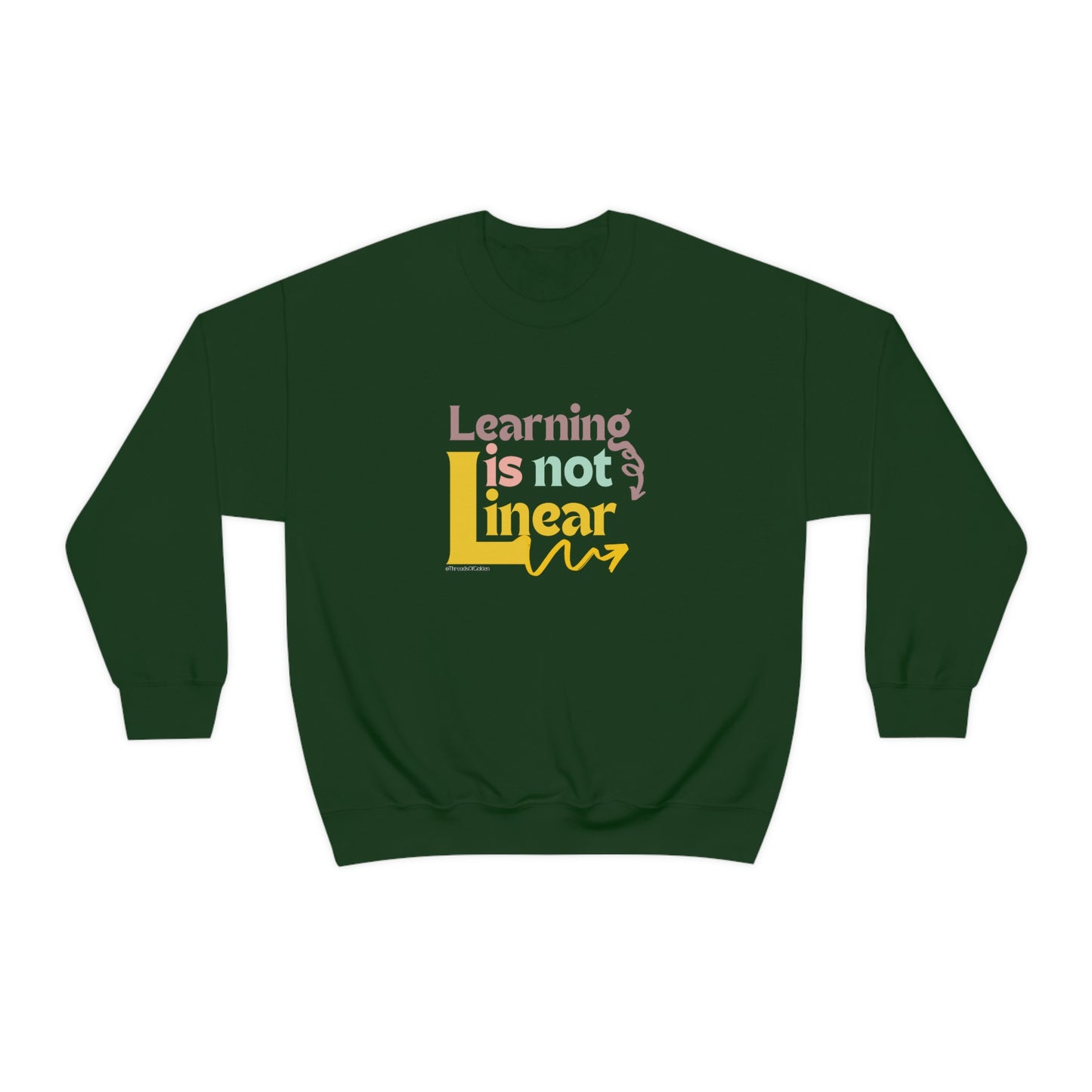 Learning Is Not Linear Unisex Crewneck Sweatshirt