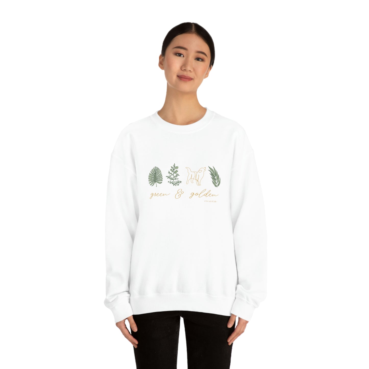 Green & Golden Unisex Crewneck Sweatshirt