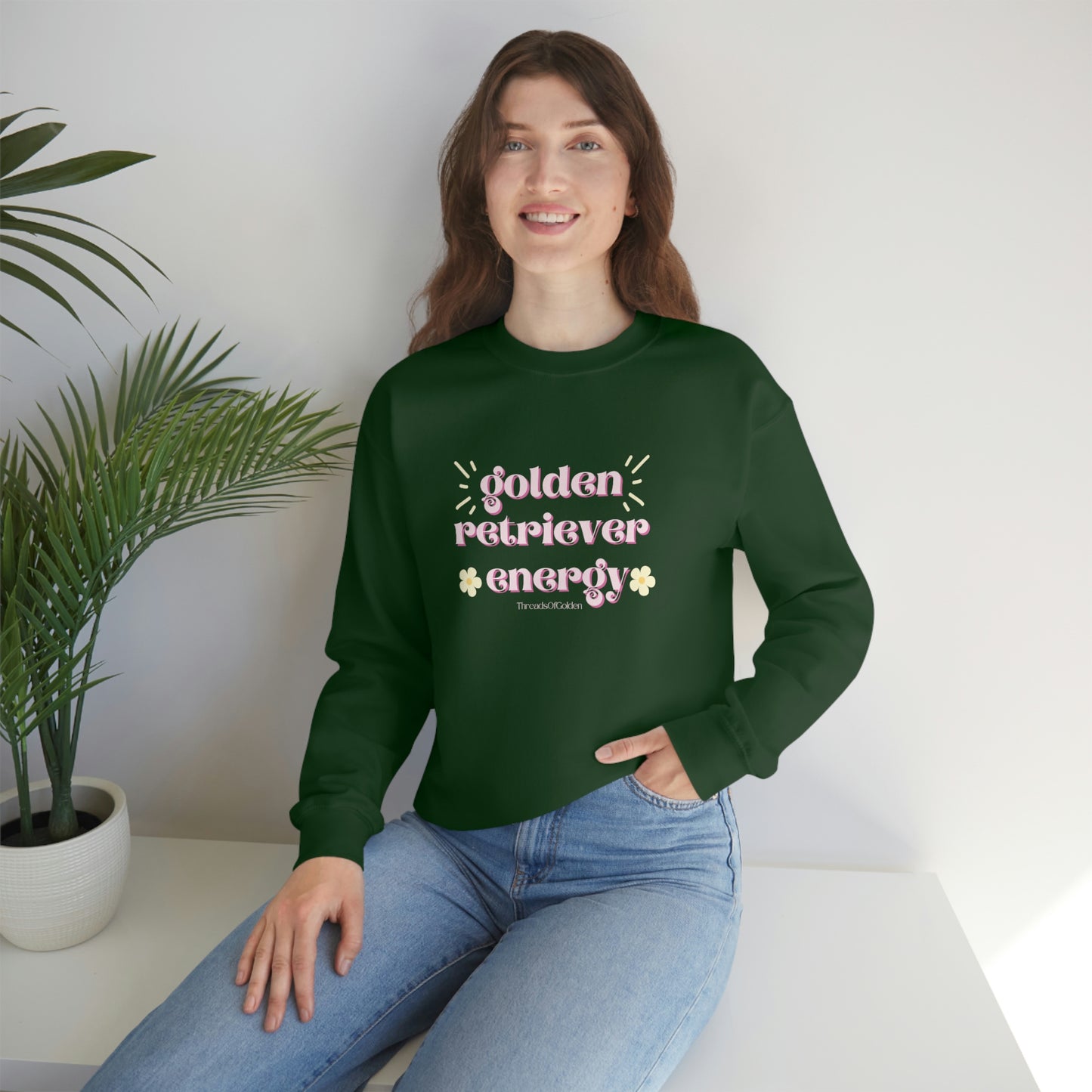 Golden Retriever Energy Crewneck Sweatshirt