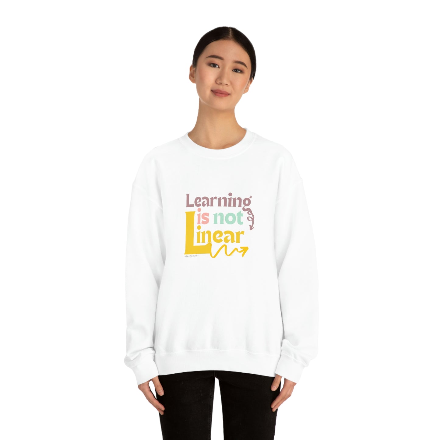 Learning Is Not Linear Unisex Crewneck Sweatshirt