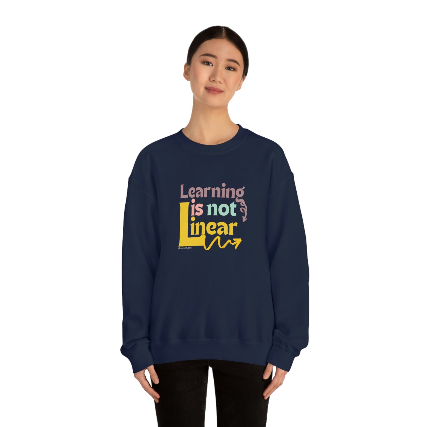 Learning Is Not Linear Unisex Crewneck Sweatshirt