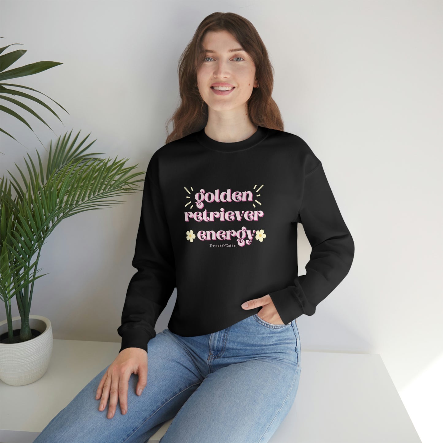 Golden Retriever Energy Crewneck Sweatshirt
