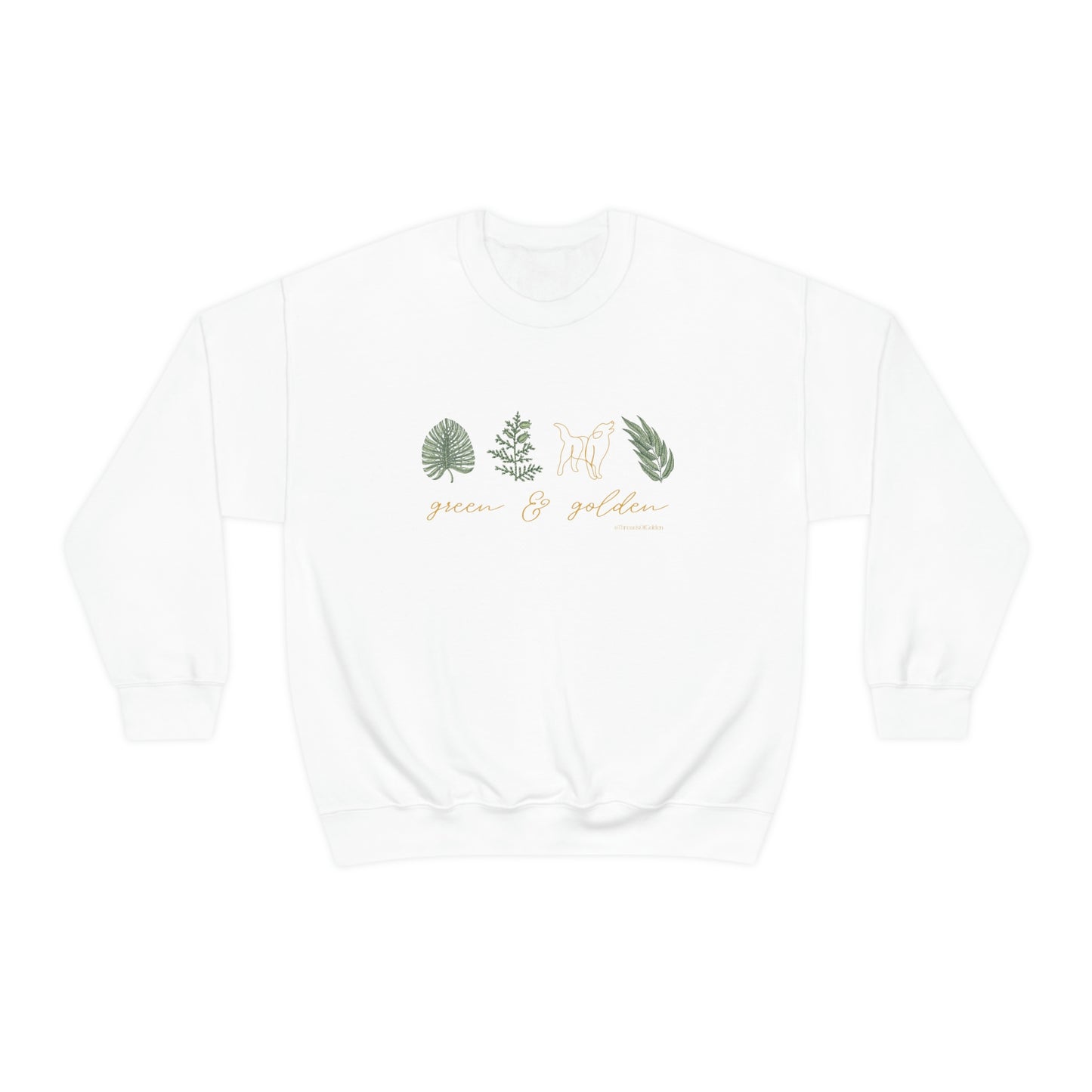 Green & Golden Unisex Crewneck Sweatshirt