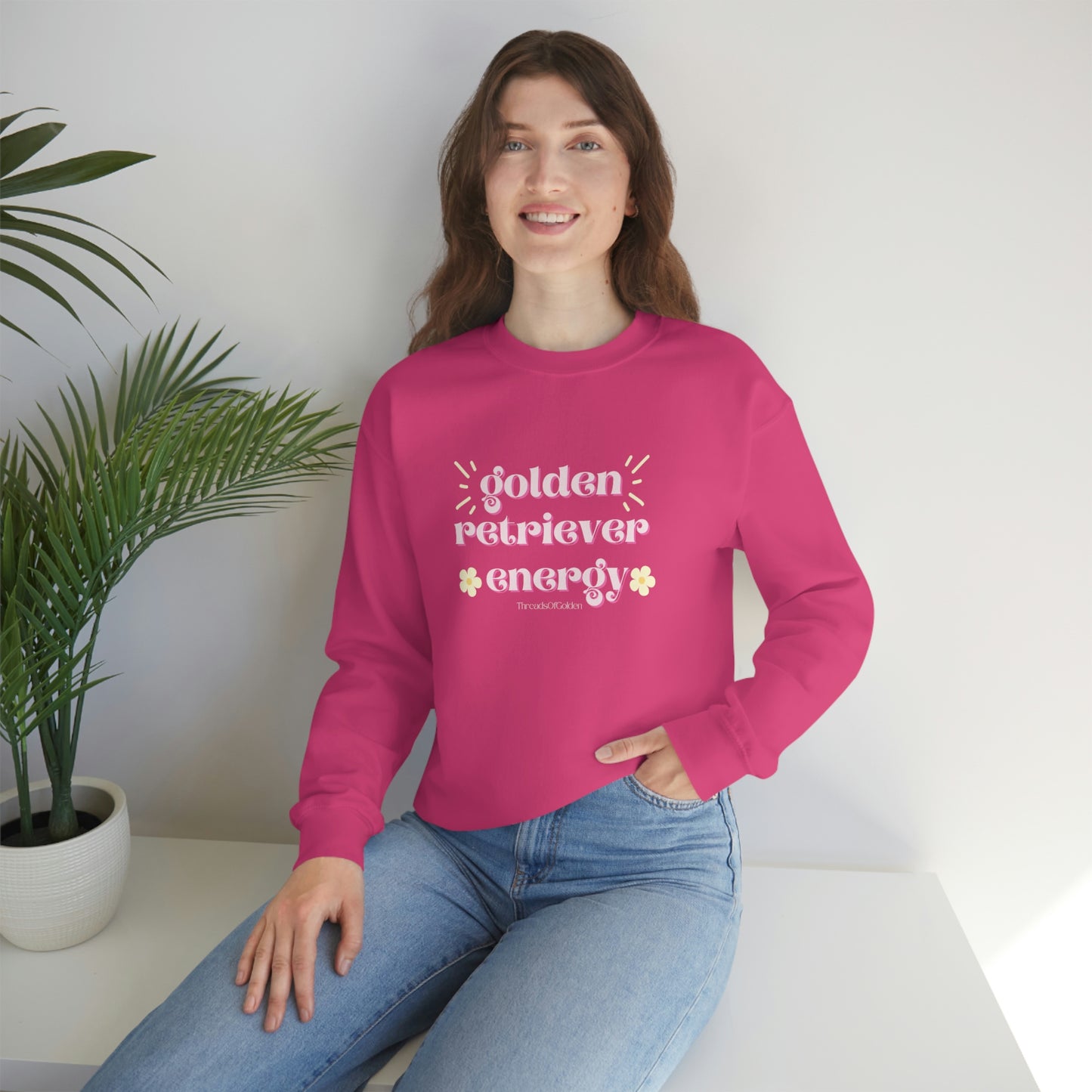 Golden Retriever Energy Crewneck Sweatshirt