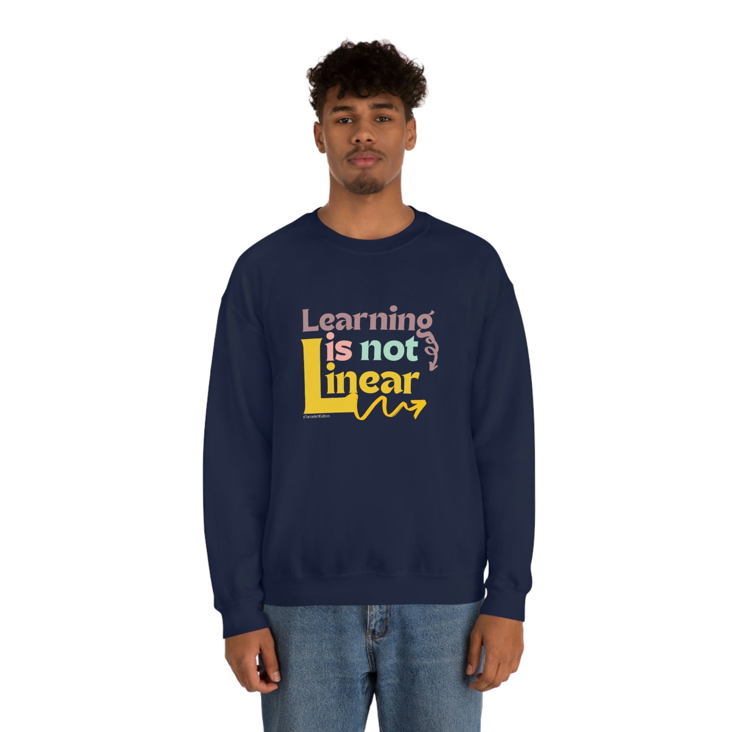 Learning Is Not Linear Unisex Crewneck Sweatshirt