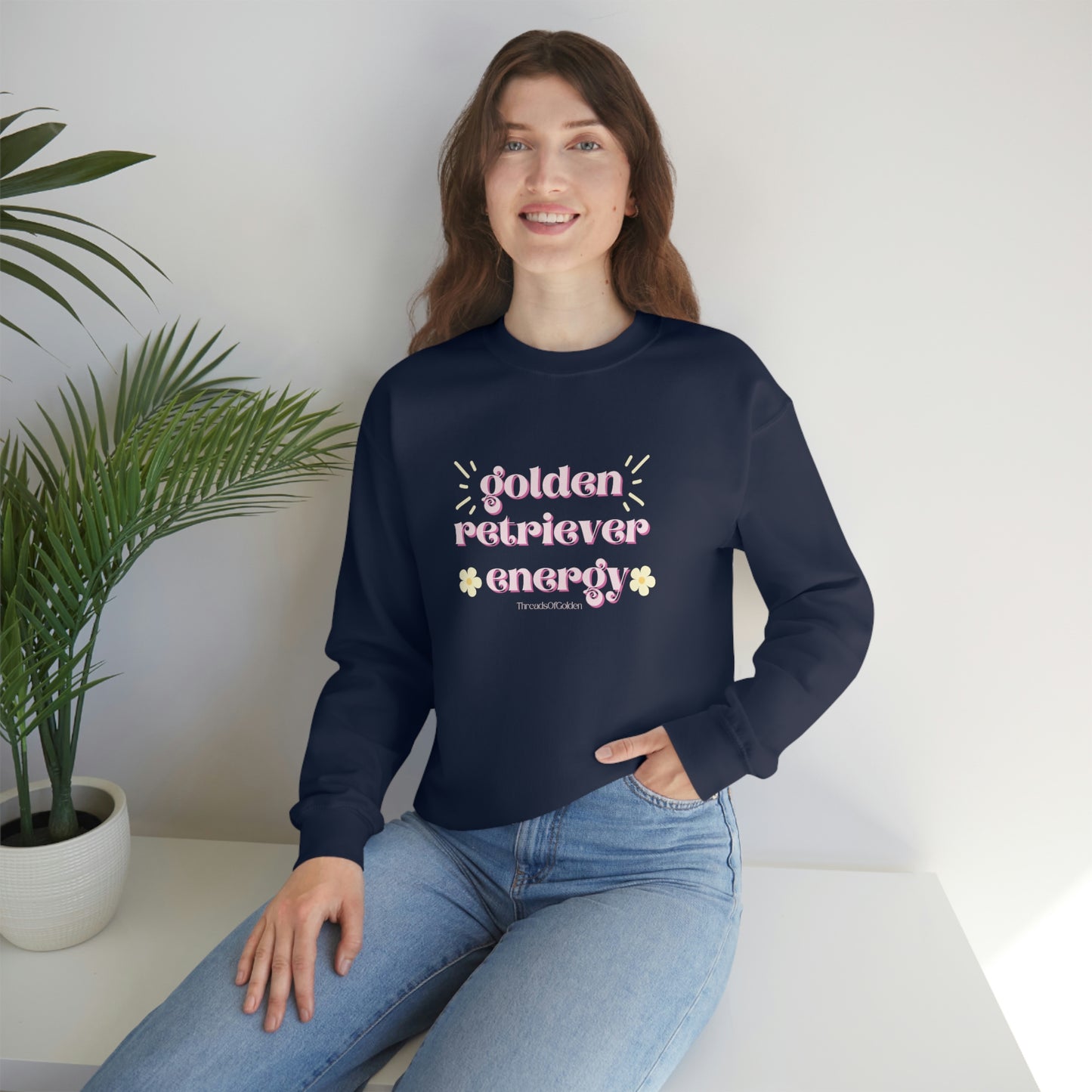 Golden Retriever Energy Crewneck Sweatshirt