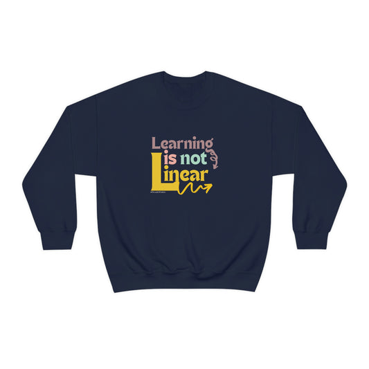 Learning Is Not Linear Unisex Crewneck Sweatshirt