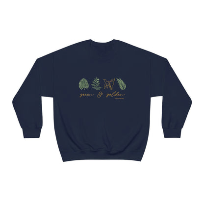 Green & Golden Unisex Crewneck Sweatshirt