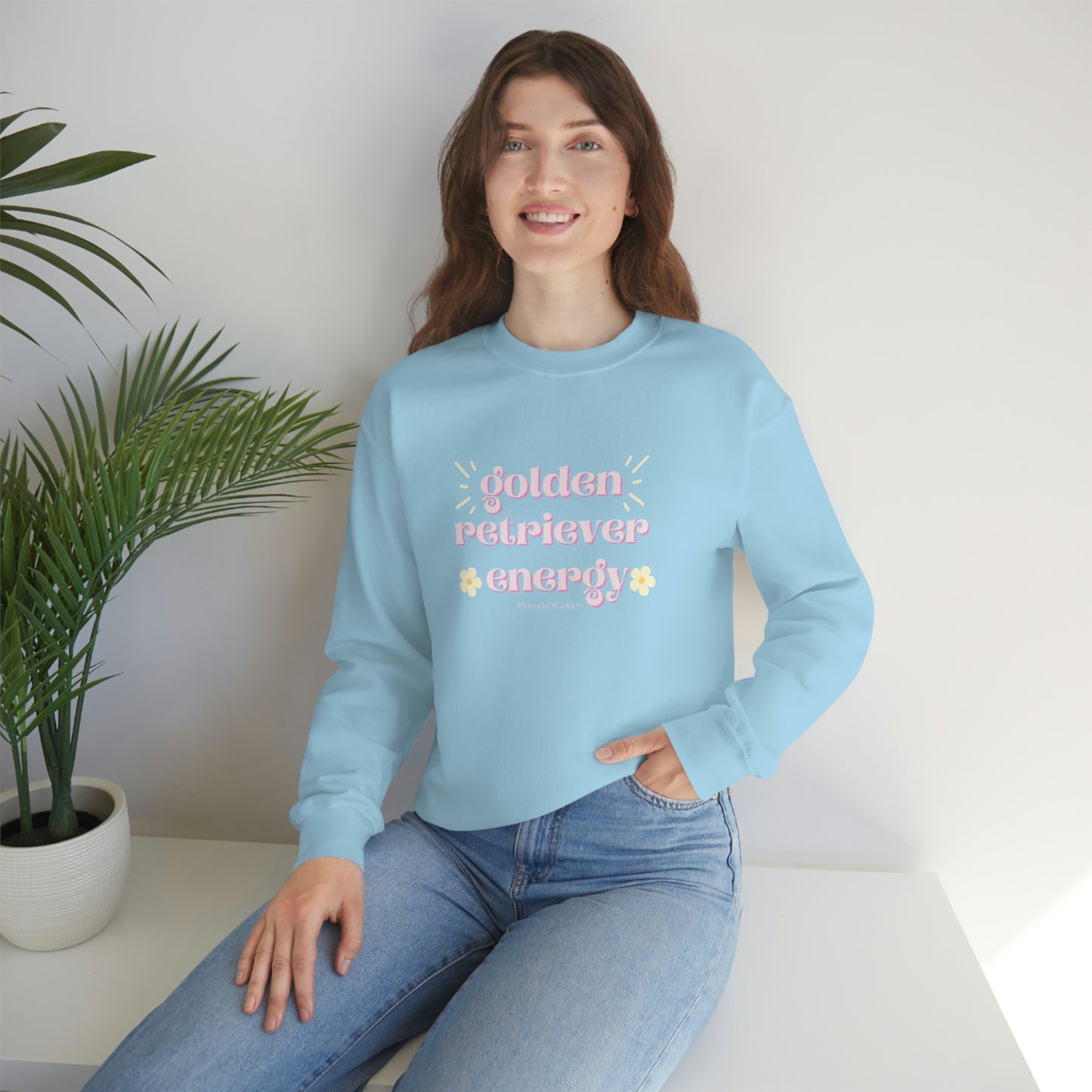 Golden Retriever Energy Crewneck Sweatshirt