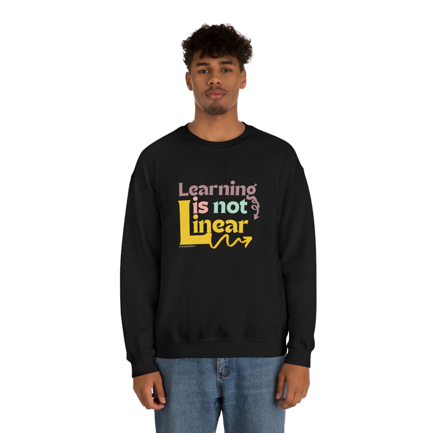 Learning Is Not Linear Unisex Crewneck Sweatshirt