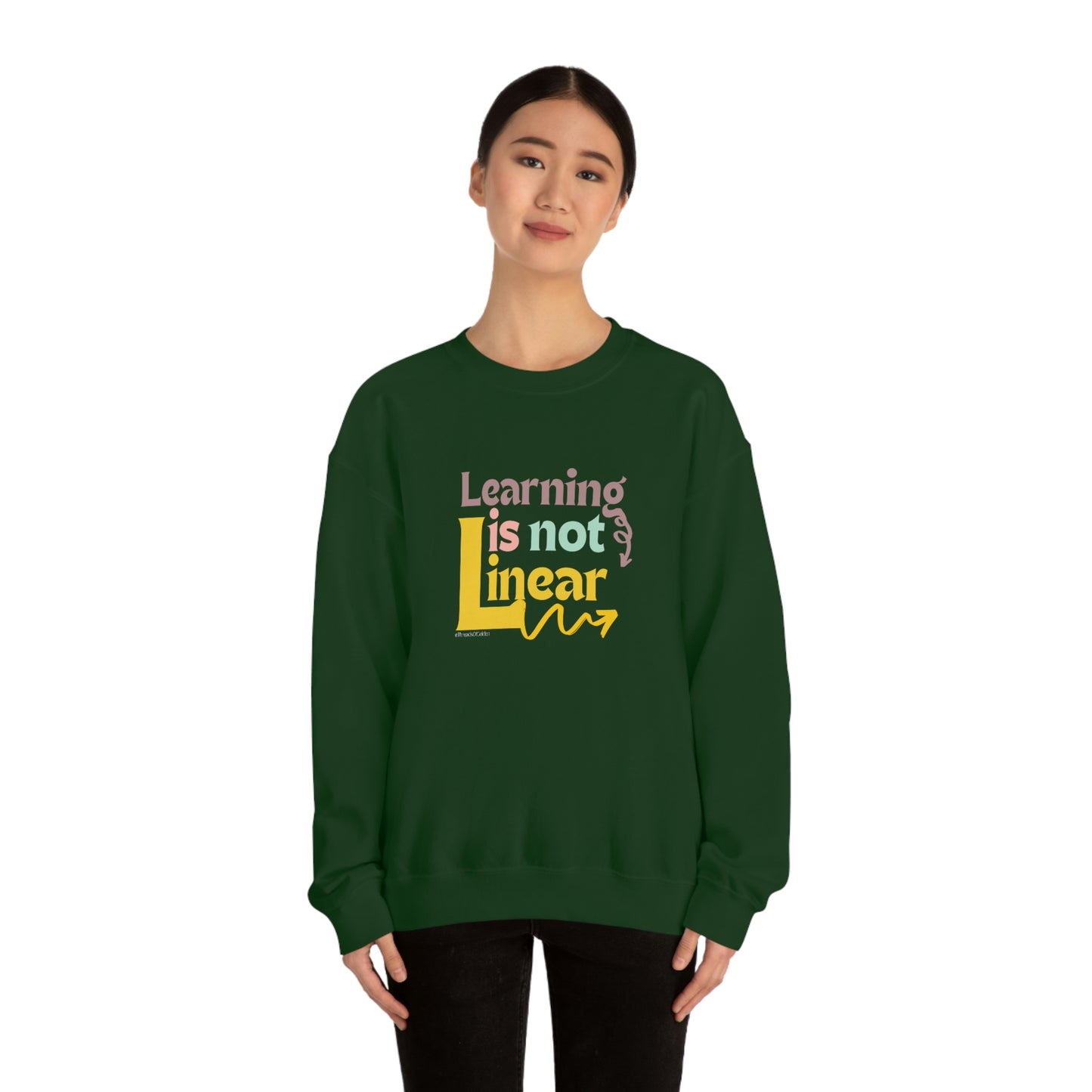 Learning Is Not Linear Unisex Crewneck Sweatshirt