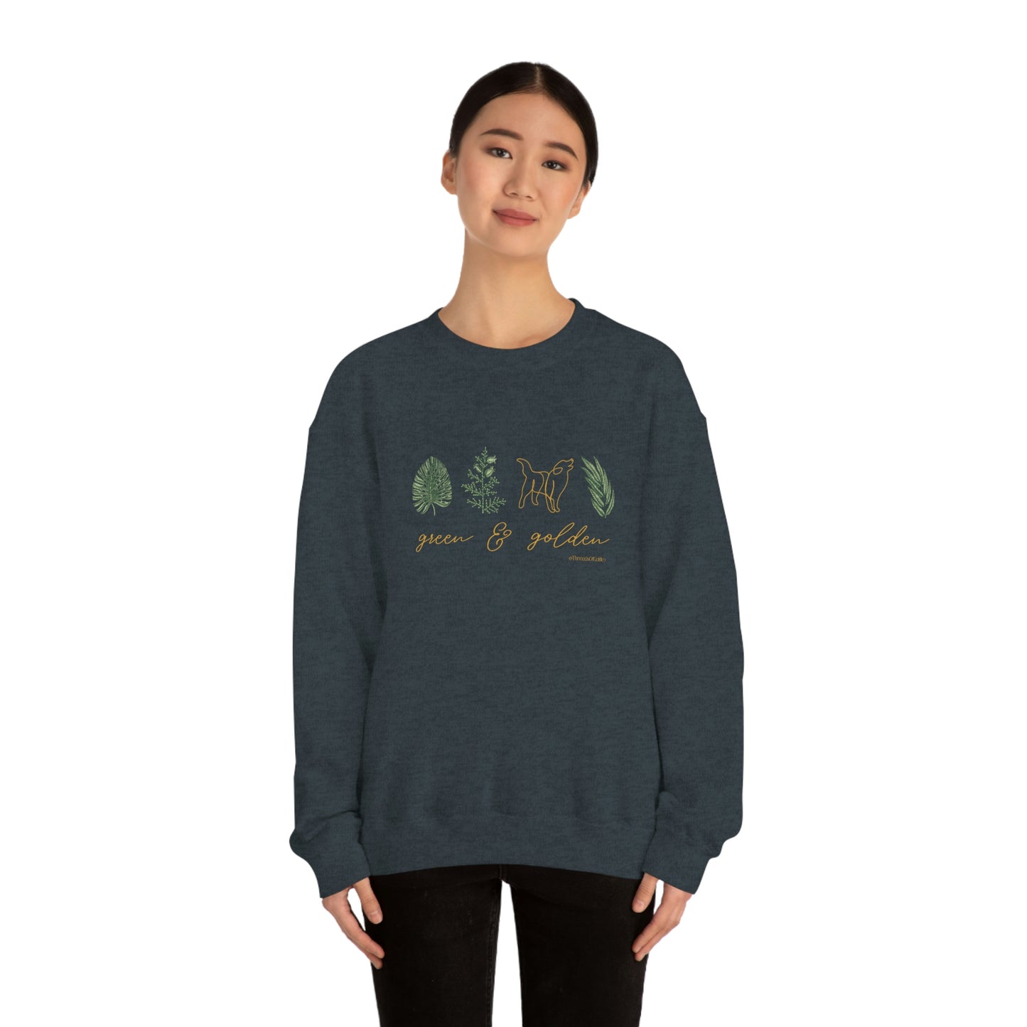 Green & Golden Unisex Crewneck Sweatshirt