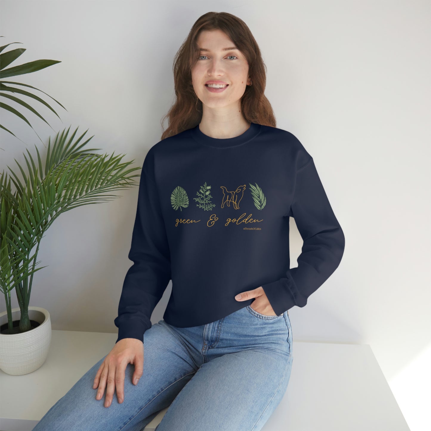 Green & Golden Unisex Crewneck Sweatshirt