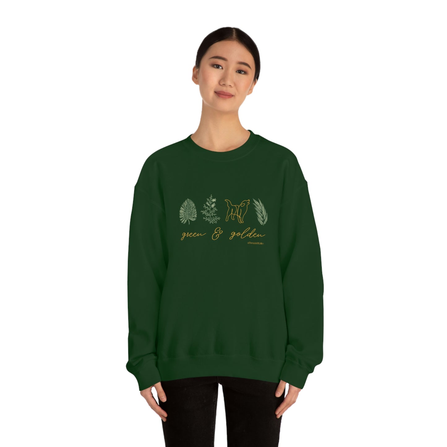 Green & Golden Unisex Crewneck Sweatshirt