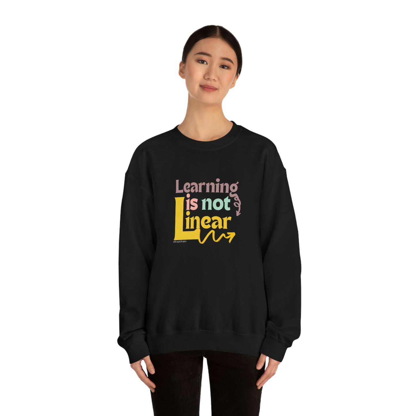 Learning Is Not Linear Unisex Crewneck Sweatshirt