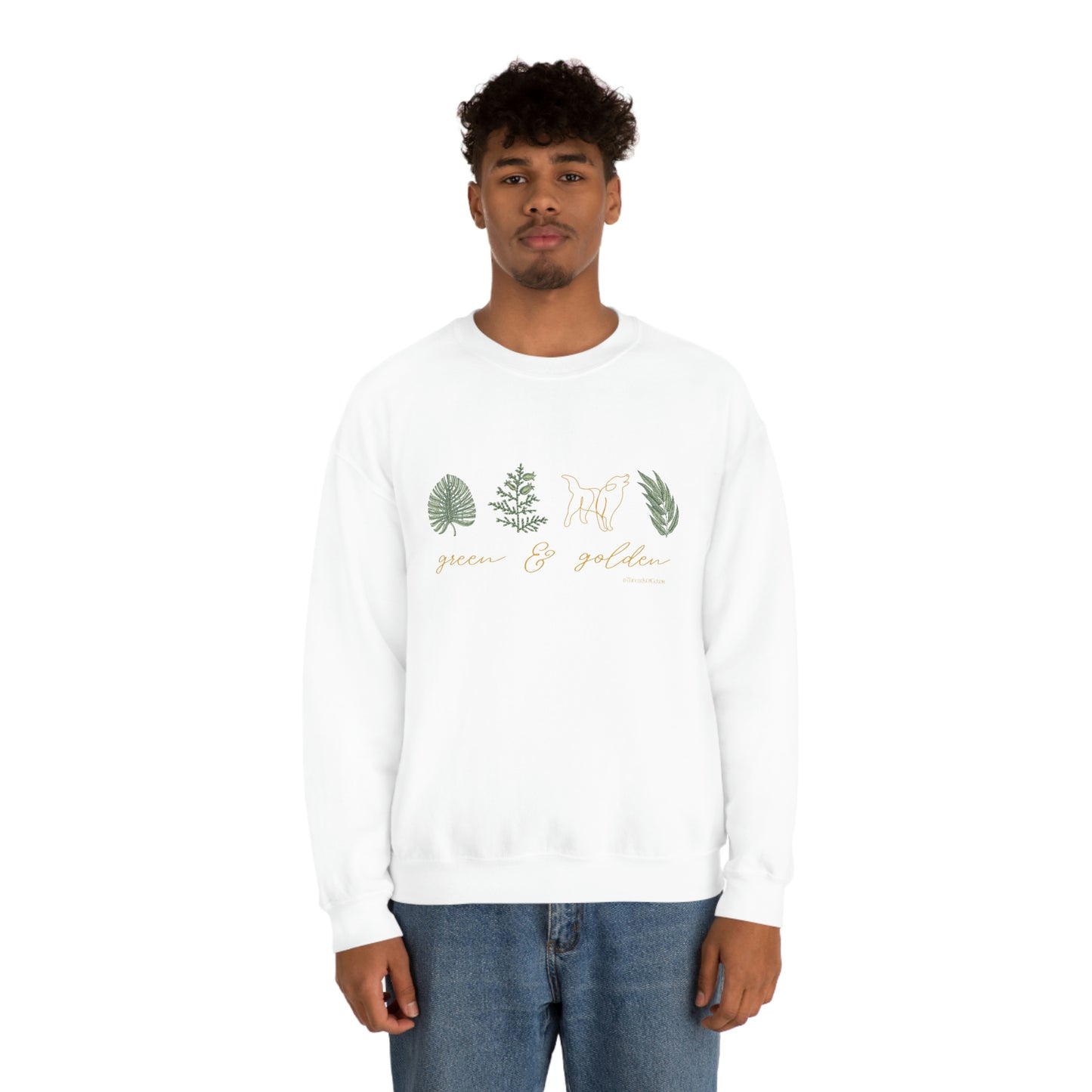 Green & Golden Unisex Crewneck Sweatshirt