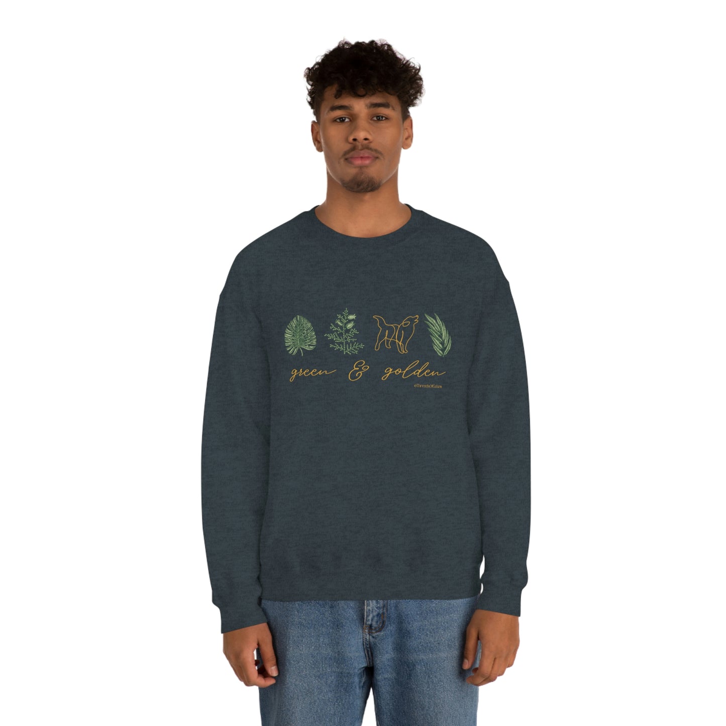 Green & Golden Unisex Crewneck Sweatshirt